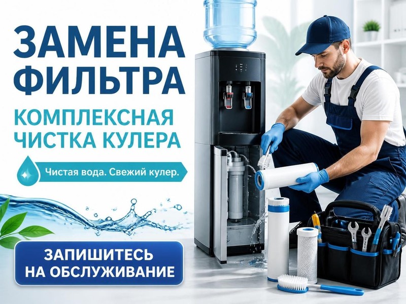 Замена фильтра и комплексная чистка кулера для воды — Дмитрий, фото