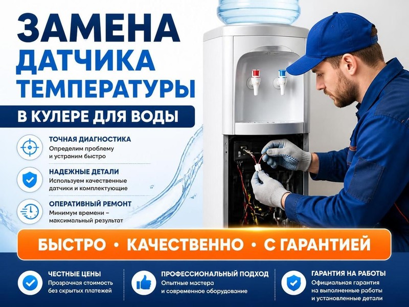 Замена датчика температуры в кулере для воды — Олег, фото