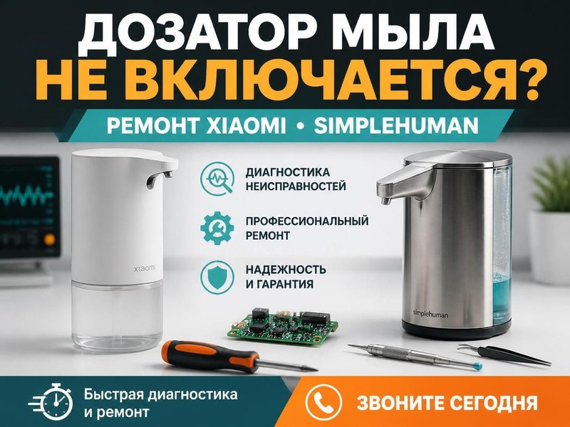 Дозатор мыла не включается: ремонт Xiaomi, simplehuman — Евгений, фото
