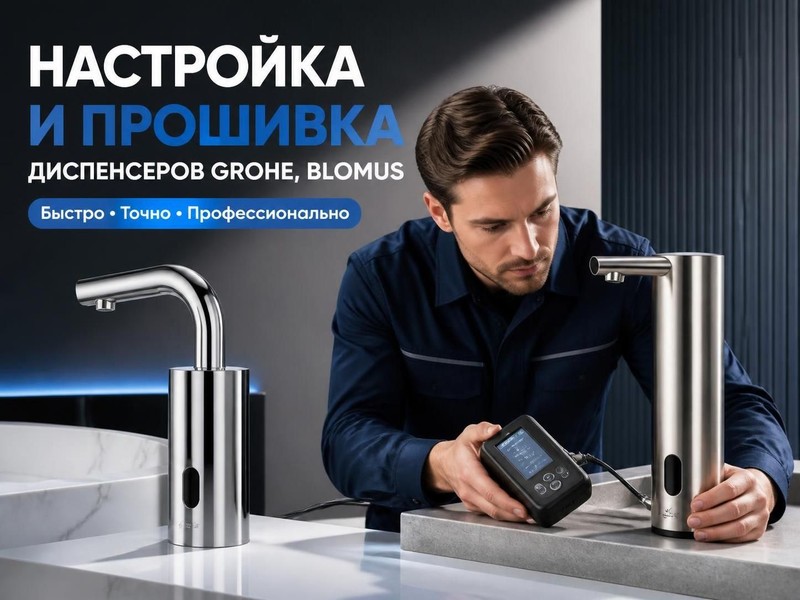 Настройка и прошивка диспенсеров GROHE, Blomus — Михаил, фото