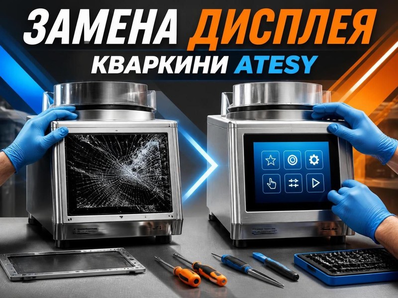 Замена дисплея на аппарате кваркини ATESY — Олег, фото