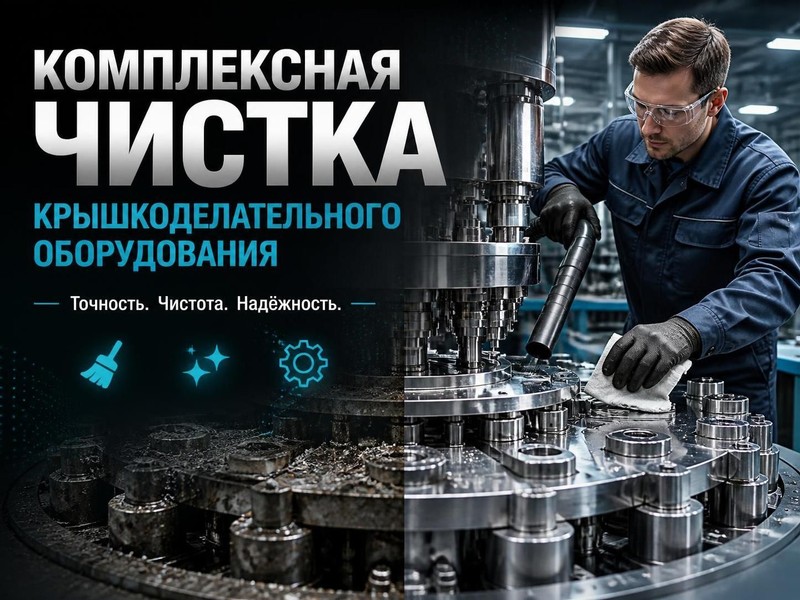 Комплексная чистка крышкоделательного оборудования — Владимир, фото
