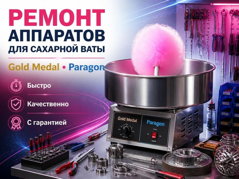 Ремонт аппаратов для сахарной ваты Gold Medal, Paragon — Павел, фото