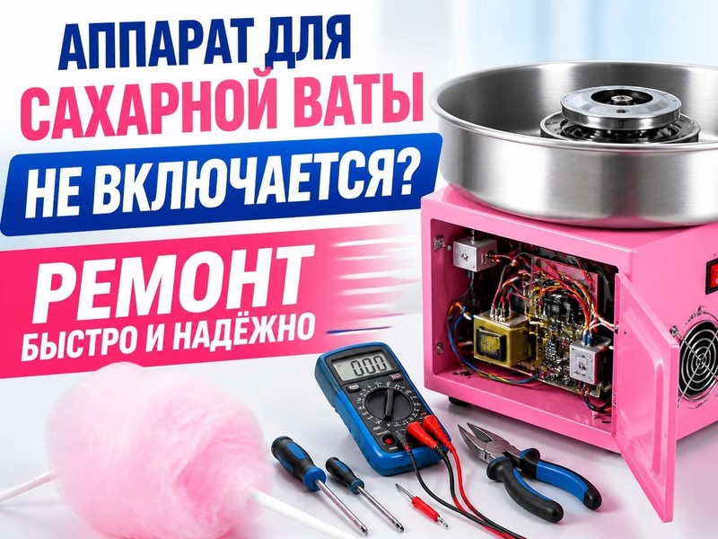 Аппарат для сахарной ваты не включается: ремонт — Евгений, фото