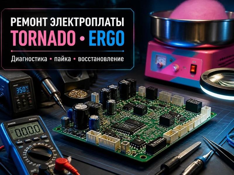 Ремонт электроплаты аппарата сахарной ваты Tornado, Ergo — Андрей, фото