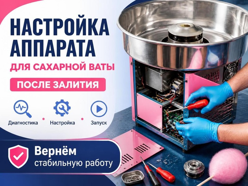 Настройка аппарата для сахарной ваты после залития — Павел, фото