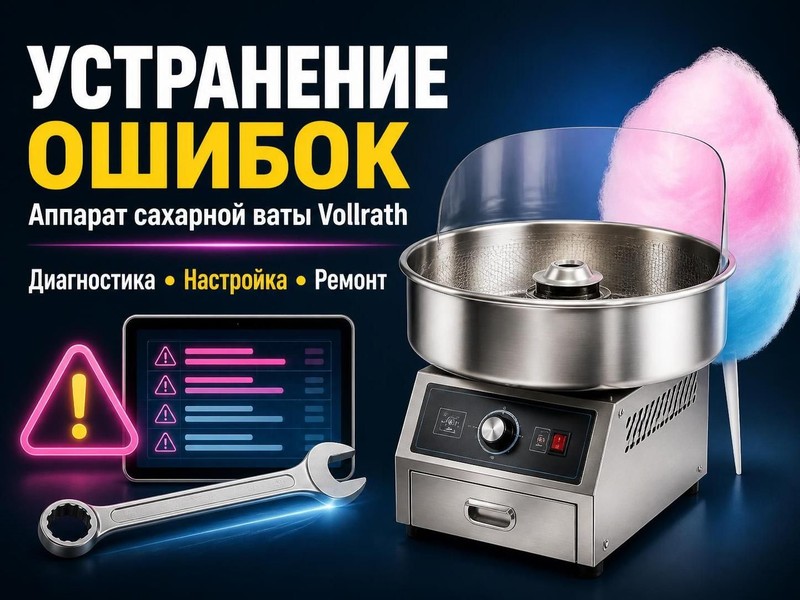 Устранение ошибок аппарата сахарной ваты Vollrath, JPG — Владимир, фото