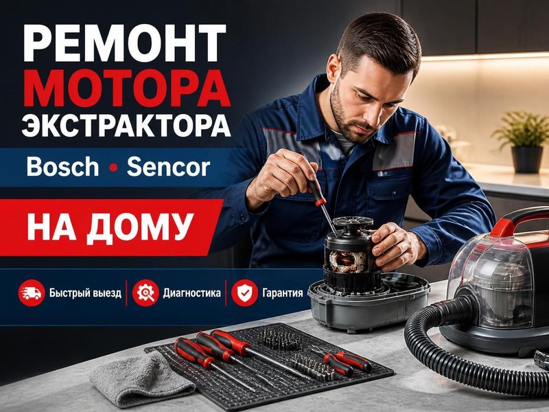 Ремонт мотора экстрактора Bosch, Sencor на дому — Сергей, фото