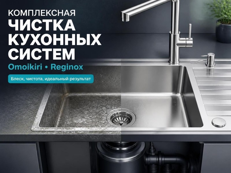 Комплексная чистка кухонных систем Omoikiri, Reginox — Алексей, фото