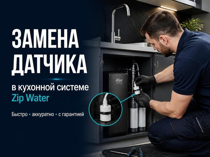 Замена датчика в кухонной системе Zip Water — Олег, фото