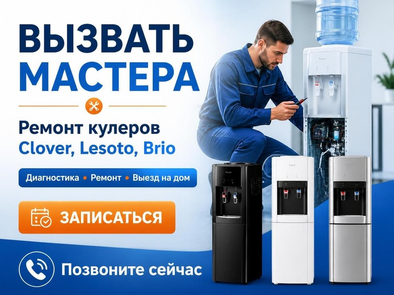 Вызвать мастера по ремонту кулеров Clover, Lesoto, Brio — Олег, фото