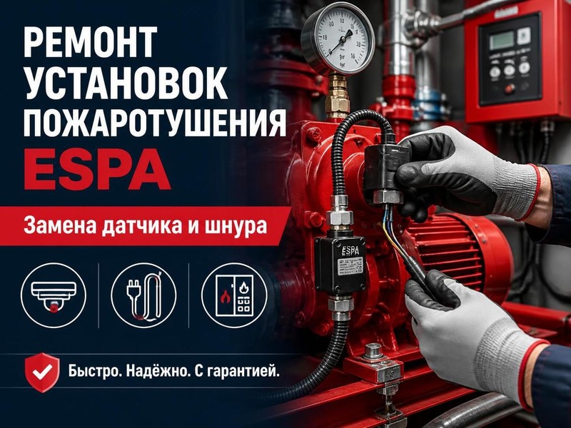 Ремонт установок пожаротушения Espa: замена датчика и шнура — Сергей, фото