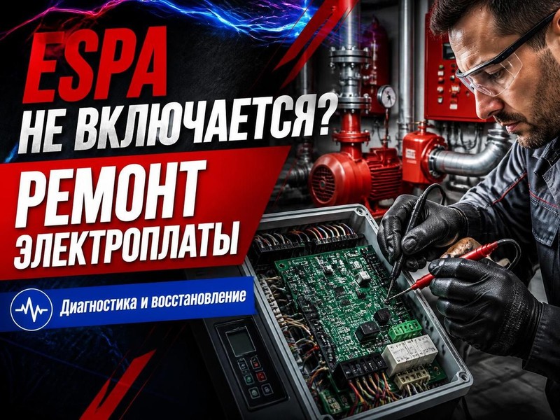 Установка пожаротушения Espa не включается: ремонт электроплаты — Андрей, фото