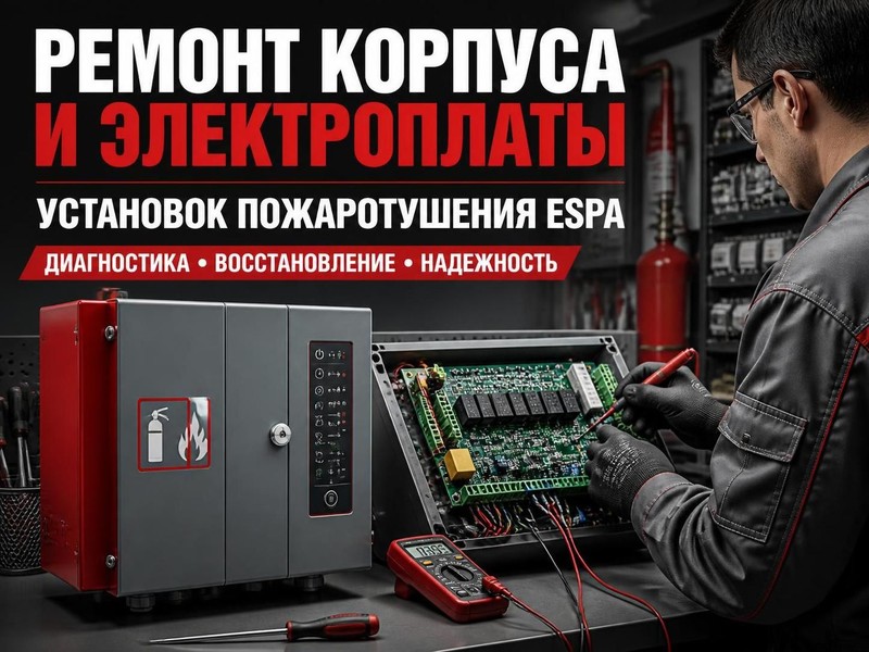 Ремонт корпуса и электроплаты установок пожаротушения Espa — Игорь, фото