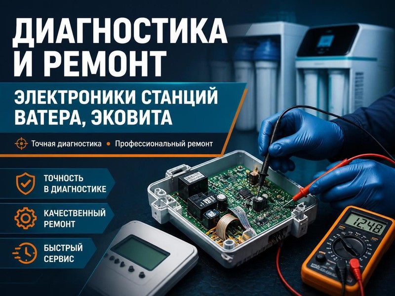Диагностика и ремонт электроники станций Ватера, Эковита — Андрей, фото