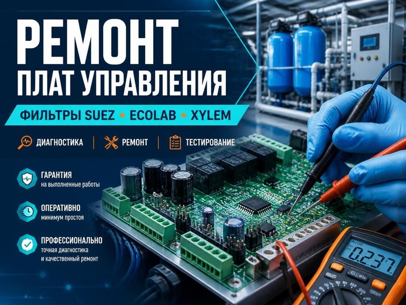 Ремонт платы управления фильтров SUEZ, Ecolab, Xylem — Дмитрий, фото