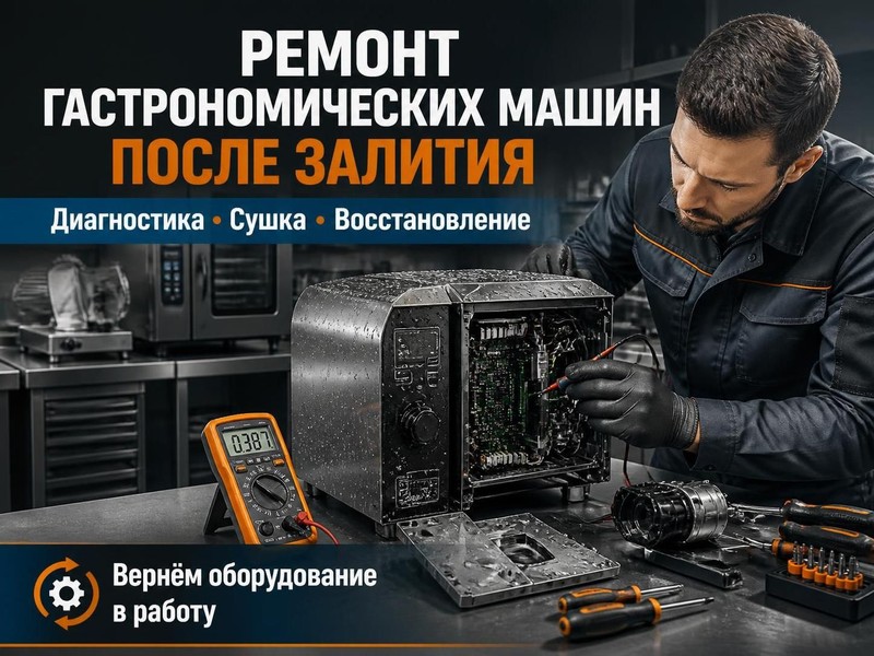 Ремонт гастрономических машин после залития