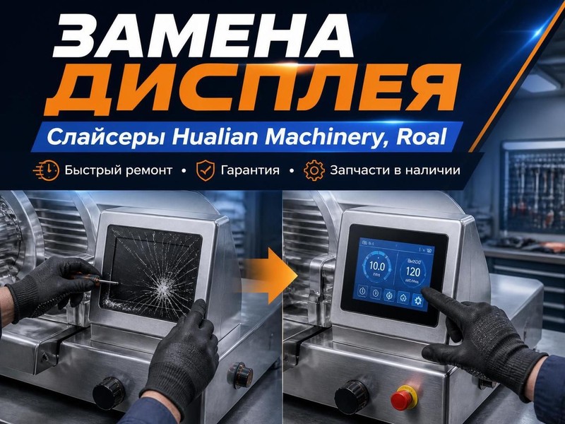 Замена дисплея в слайсерах Hualian Machinery, Roal