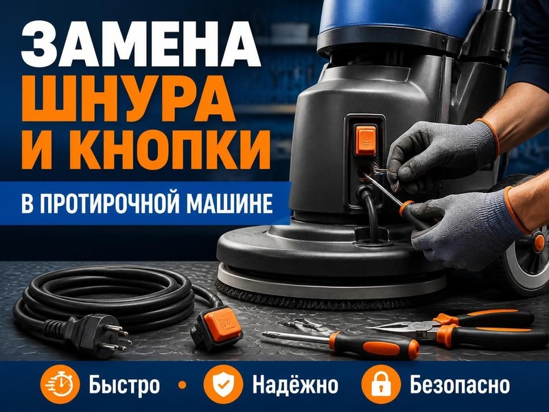 Замена шнура и кнопки в протирочной машине
