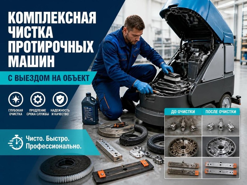 Комплексная чистка протирочных машин с выездом — Михаил, фото