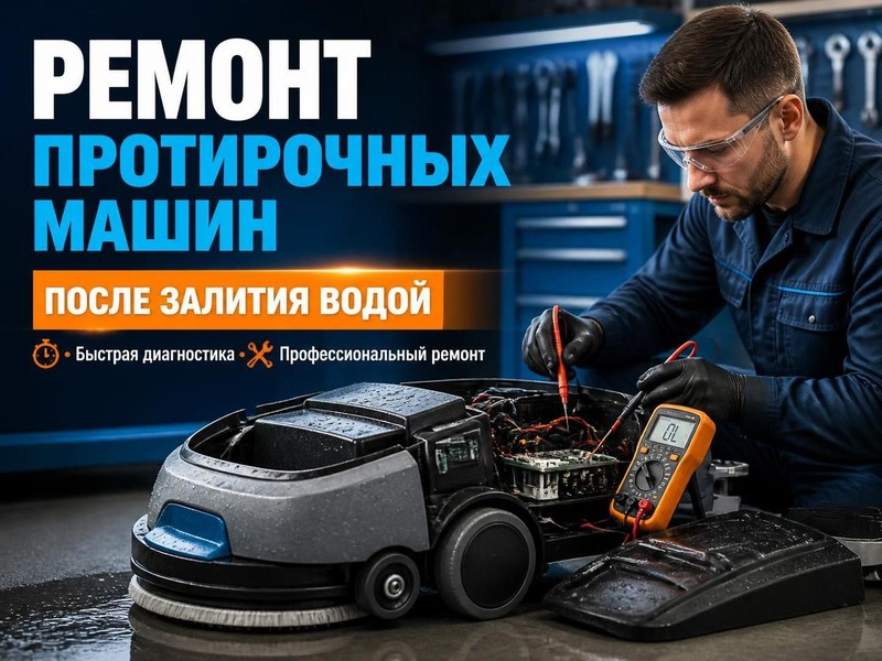 Ремонт протирочных машин после залития водой — Игорь, фото