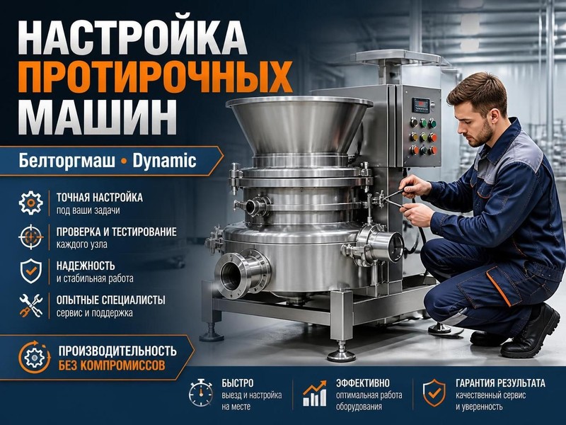 Настройка протирочных машин Белторгмаш, Dynamic — Сергей, фото