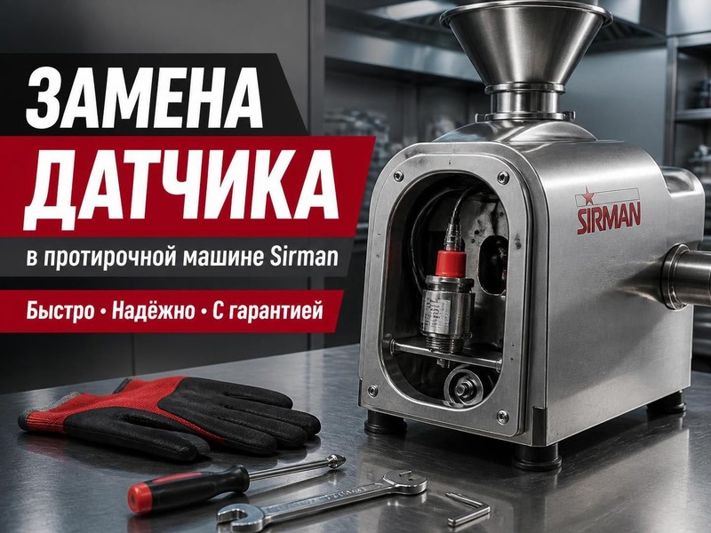 Замена датчика в протирочной машине Sirman — Павел, фото