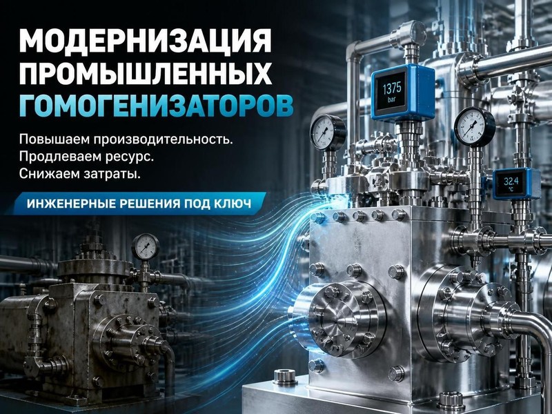 Модернизация промышленных гомогенизаторов