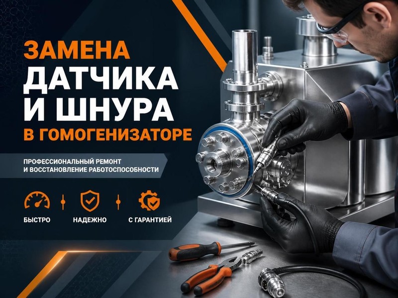 Замена датчика и шнура в гомогенизаторе