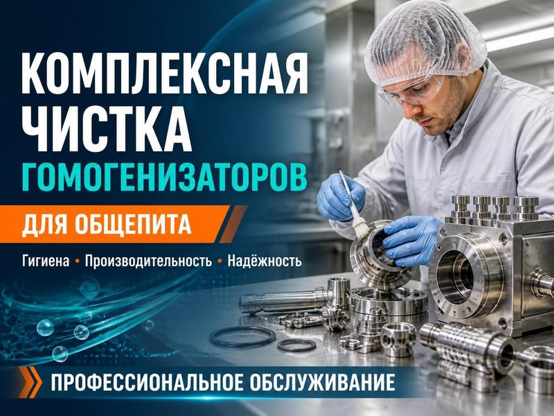 Комплексная чистка гомогенизаторов для общепита — Владимир, фото
