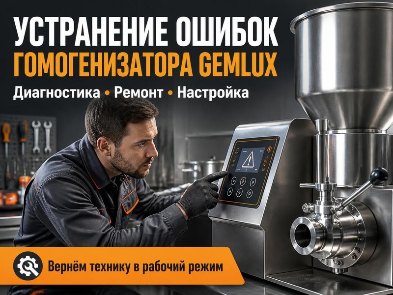 Устранение ошибок гомогенизатора Gemlux — Сергей, фото