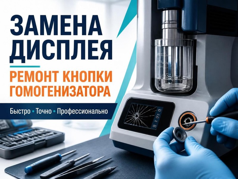 Замена дисплея и ремонт кнопки гомогенизатора