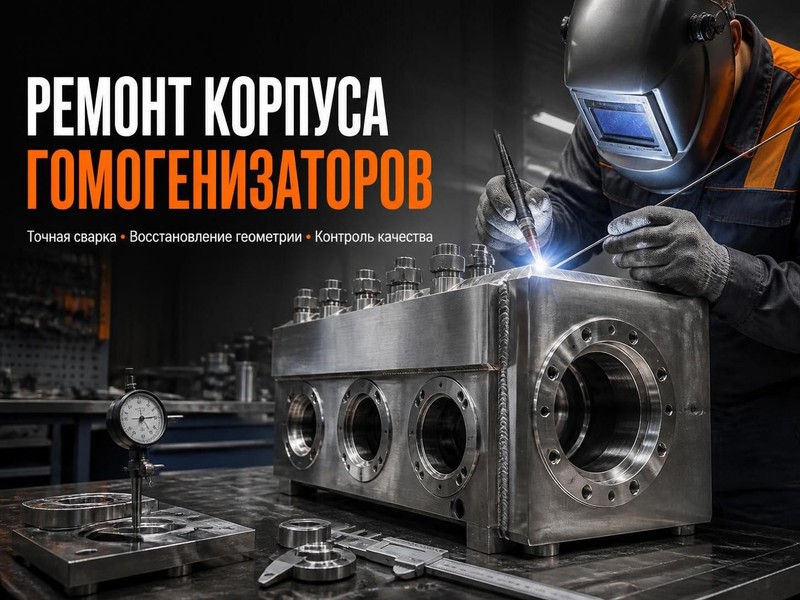 Ремонт корпуса гомогенизаторов — Дмитрий, фото