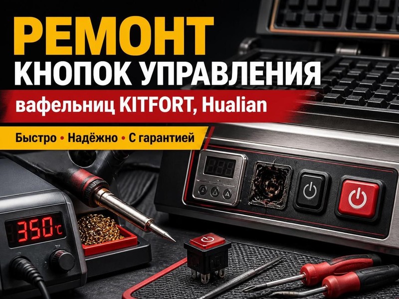 Ремонт кнопок управления вафельницей KITFORT, Hualian — Андрей, фото