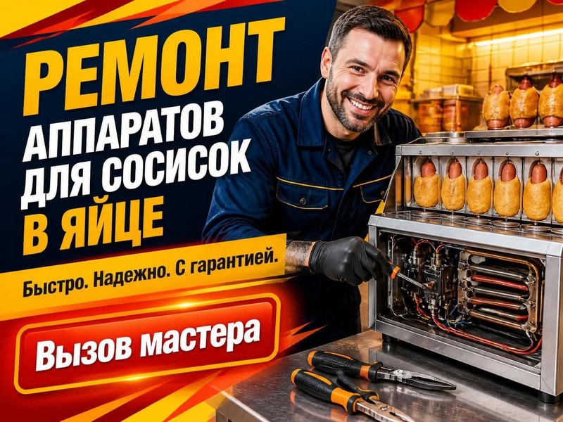 Мастер по ремонту аппаратов для сосисок в яйце