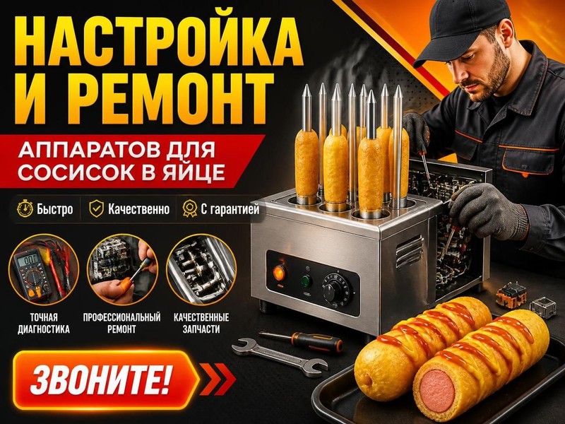 Настройка и ремонт аппаратов для сосисок в яйце