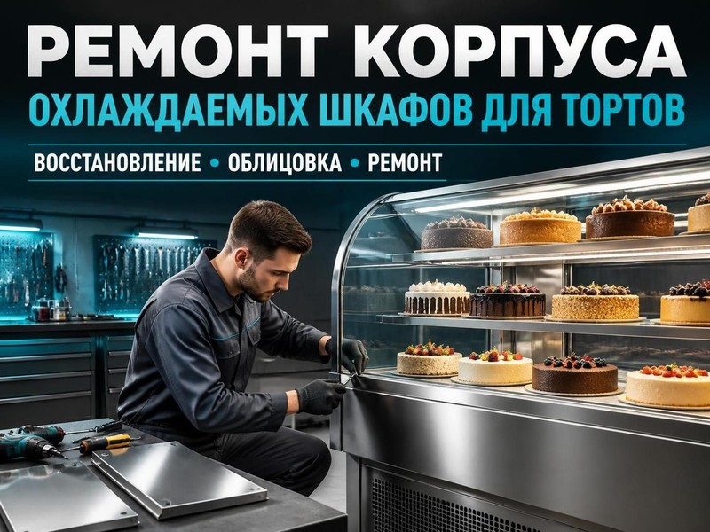 Ремонт корпуса охлаждаемых шкафов для тортов