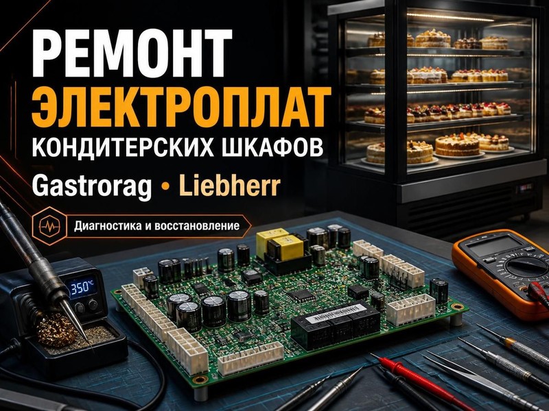 Ремонт электроплаты кондитерских шкафов Gastrorag, Liebherr