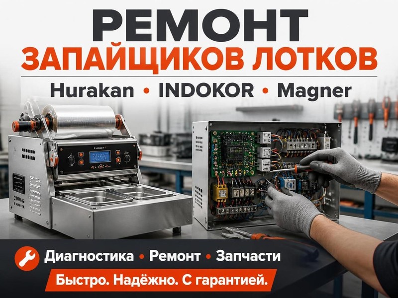 Ремонт запайщиков лотков Hurakan, INDOKOR, Magner