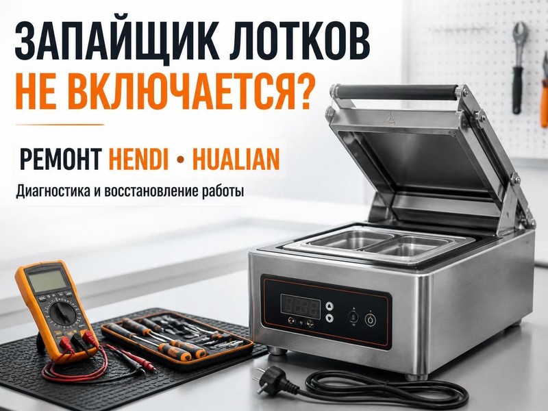Запайщик лотков не включается: ремонт Hendi, Hualian