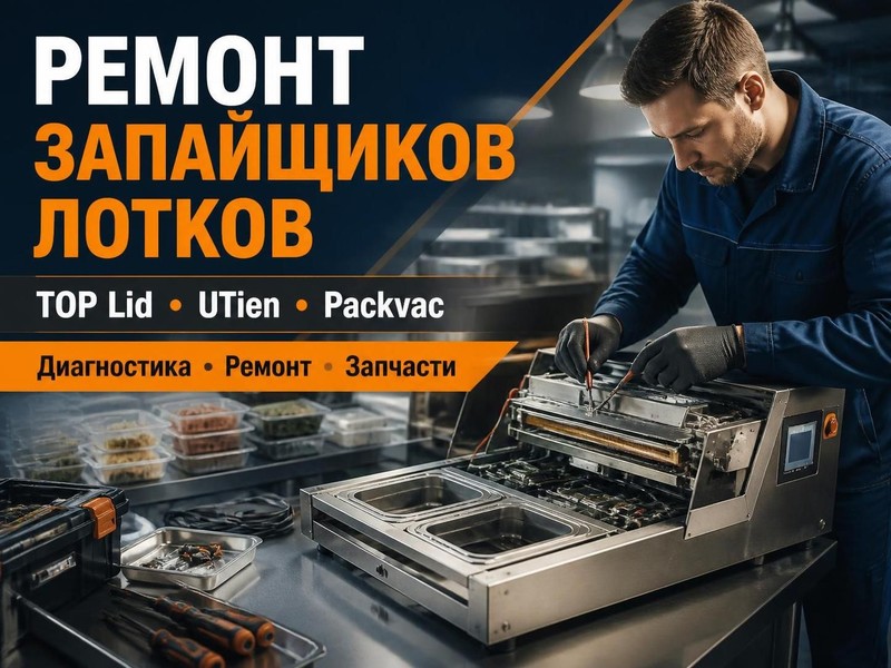Ремонт запайщиков лотков TOP Lid, UTien, Packvac