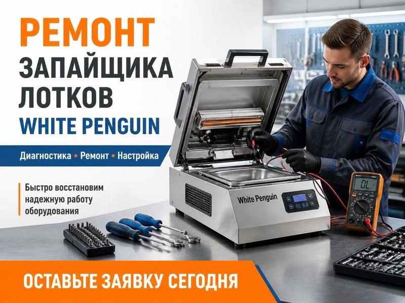 Ремонт запайщика лотков White Penguin