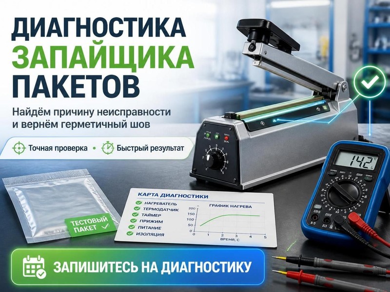 Диагностика запайщика пакетов