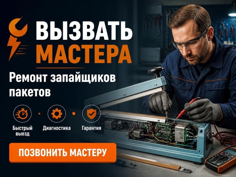 Вызвать мастера по ремонту запайщиков пакетов — Павел, фото
