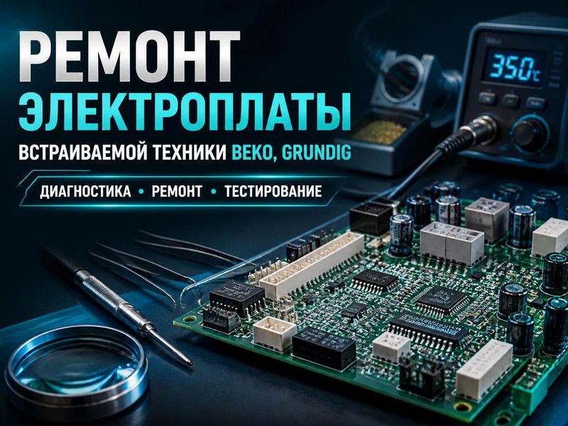 Ремонт электроплаты встраиваемой техники Beko, Grundig