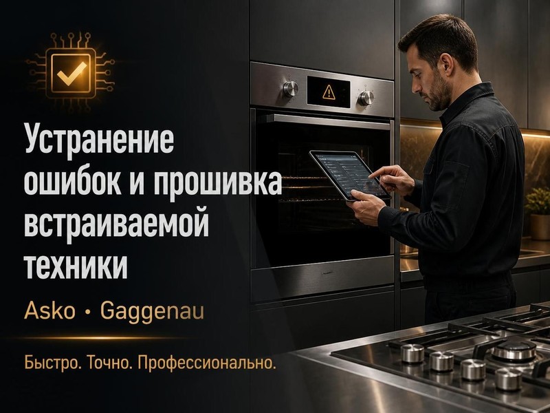 Устранение ошибок и прошивка встраиваемой техники Asko, Gaggenau — Игорь, фото