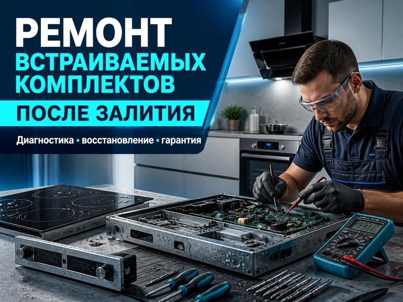 Ремонт встраиваемых комплектов после залития — Олег, фото