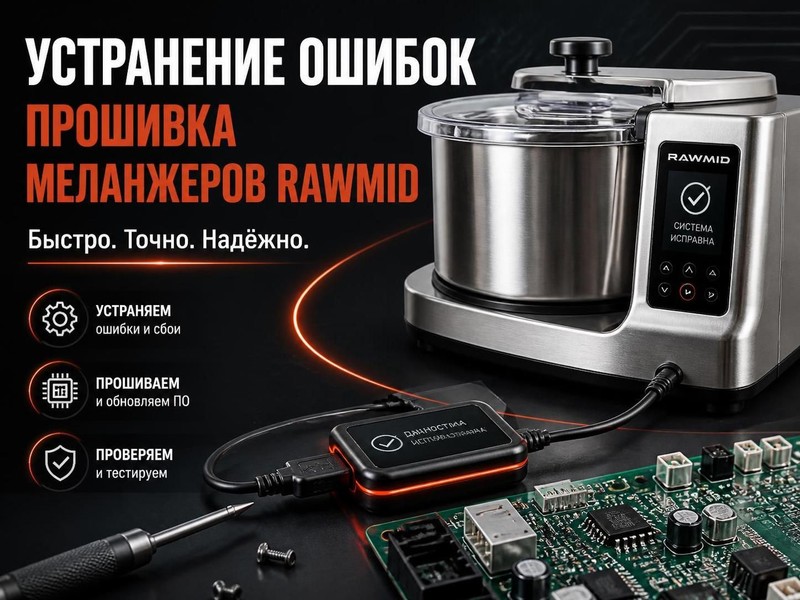 Устранение ошибок и прошивка меланжеров RAWMID