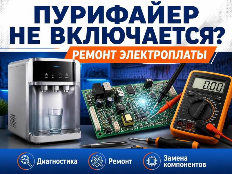 Пурифайер не включается: ремонт электроплаты