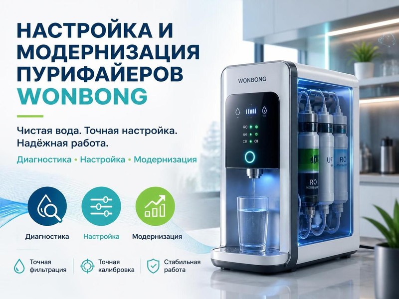 Настройка и модернизация пурифайеров Wonbong